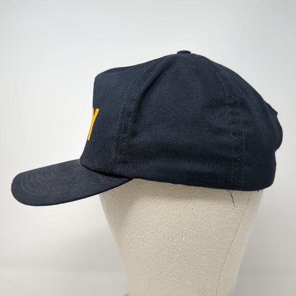 Navy Snapback 5 Panel Cap Blue One Size Adjustable Embroidered Outdoor P Brand - Picture 3 of 9